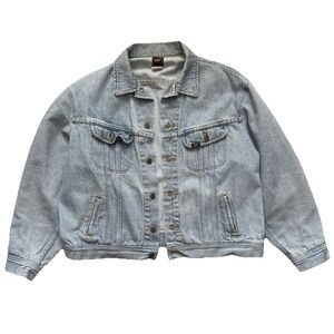 Vintage 80s Lee Riders Denim Jacket Mens XL Blue Trucker PATD 153438 VTG